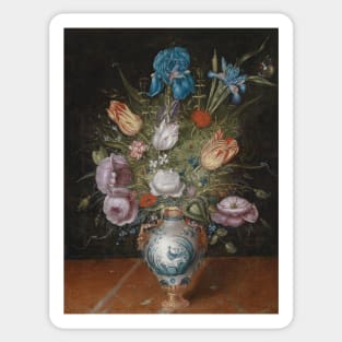 A Bouquet Of Flowers With Tulips by Peter Binoit Sticker